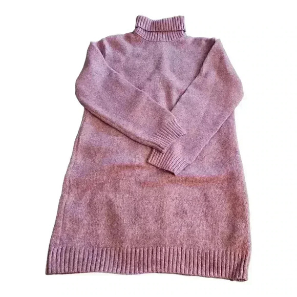 Zara Dresses & Skirts - ZARA Long Sleeve Turtleneck Sweater Dress-Lavender-junior 13/14